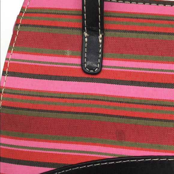 Kate Spade Pink/Black Striped Mini Purse - Picture 2 of 8